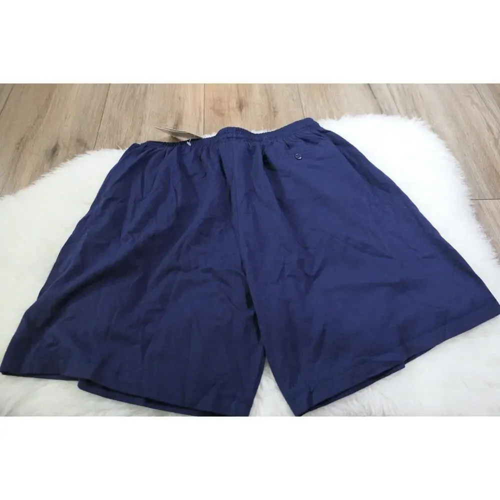 NWT Vintage Rare Adidas TEAM Cotton Jersey Shorts 90s Y2K Men XL Blue - USA